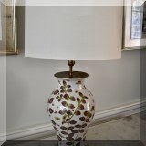 D16. Porcelain lamp with butterflies. 28”h 